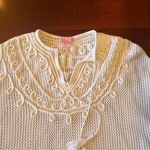 Lilly Pulitzer, Crocheted White Swim Cover-up